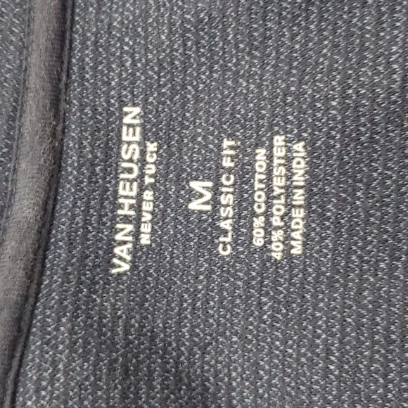 Van Heusen Men's Size Medium Classic Fit Textured 1/4 Zip Pull on Sweatshirt - Picture 4 of 6